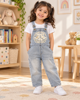 Denim Flower Dungaree - YG-02