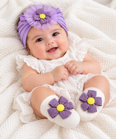 Purple Flower Headband Set - HB-02
