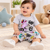 Grey Dino Shirt & Shorts - CB-18