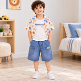 3 Piece Alphabet Denim Set - DB-22