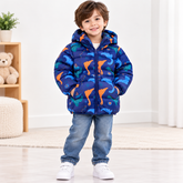 Blue Dinosaur Puffer Jacket - PB-02