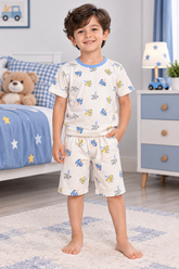 White Dinosaur Shirt & Shorts - CB-13