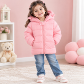 Pink Plain Puffer Jacket - PG-06