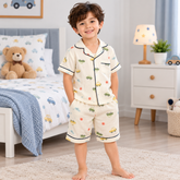 White Cars Nightsuit - NB-05
