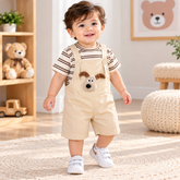 Cream 3D Dog Romper - RB-08