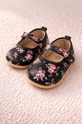 Black Floral Shoes - SG-18