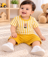 Yellow Striped Shirt & Shorts - CB-17