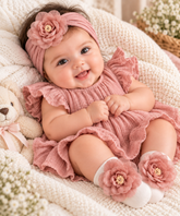 Peach Flower Headband Set - HB-01