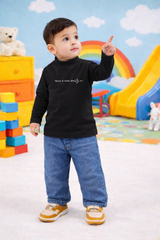 Black Mock Neck Shirt - MU-02