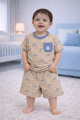 Brown Cartoon Shirt & Shorts - CB-01