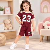 Maroon Sports Jersey Set - JG-03
