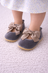 Grey Bow Shoes - SG-12