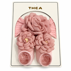 Peach Flower Headband Set - HB-01