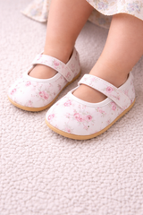 White Floral Shoes - SG-17