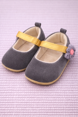 Grey Floral Shoes - SG-07