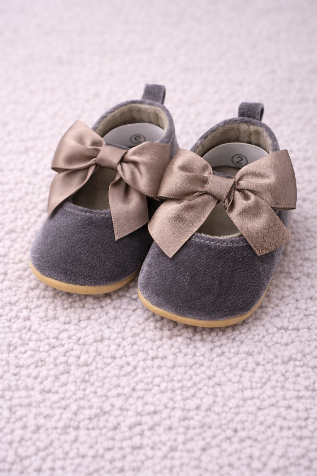 Grey Bow Shoes - SG-12