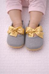 Grey Bow Shoes - SG-05