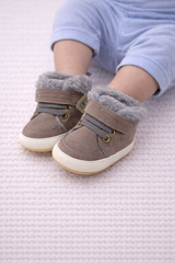 Brown Fleece Shoes - SB-04