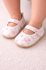 White Floral Shoes - SG-17