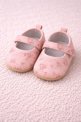 Pink Floral Booties - SG-16