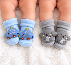 Grey & Blue Socks Set - ZU-02