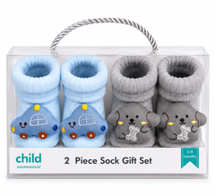 Grey & Blue Socks Set - ZU-02