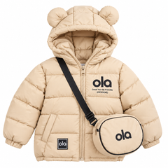 Beige Alo Puffer With Bag - PU-07
