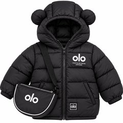 Black Alo Puffer With Bag - PU-05