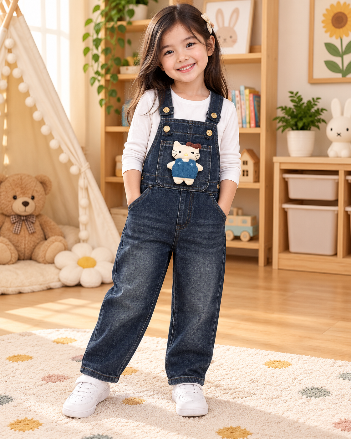 Denim Kitty Dungaree - YG-01