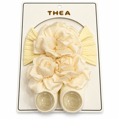Cream Floral Headband Set - HB-06