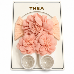 Orange Floral Headband Set - HB-04