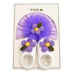 Purple Turban Cap Set - HB-11