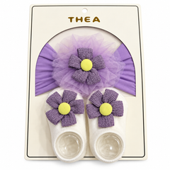 Purple Flower Headband Set - HB-02