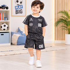 Black Sports Jersey Set - JB-04
