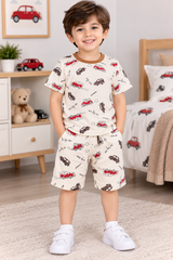 Cream Cars Shirt & Shorts - CB-14