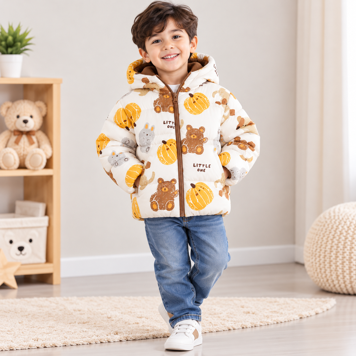 White Pumpkin Puffer Jacket - PB-05