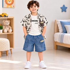 3 Piece Flip Denim Set - DB-18