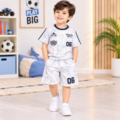 White Sports Jersey Set - JB-03