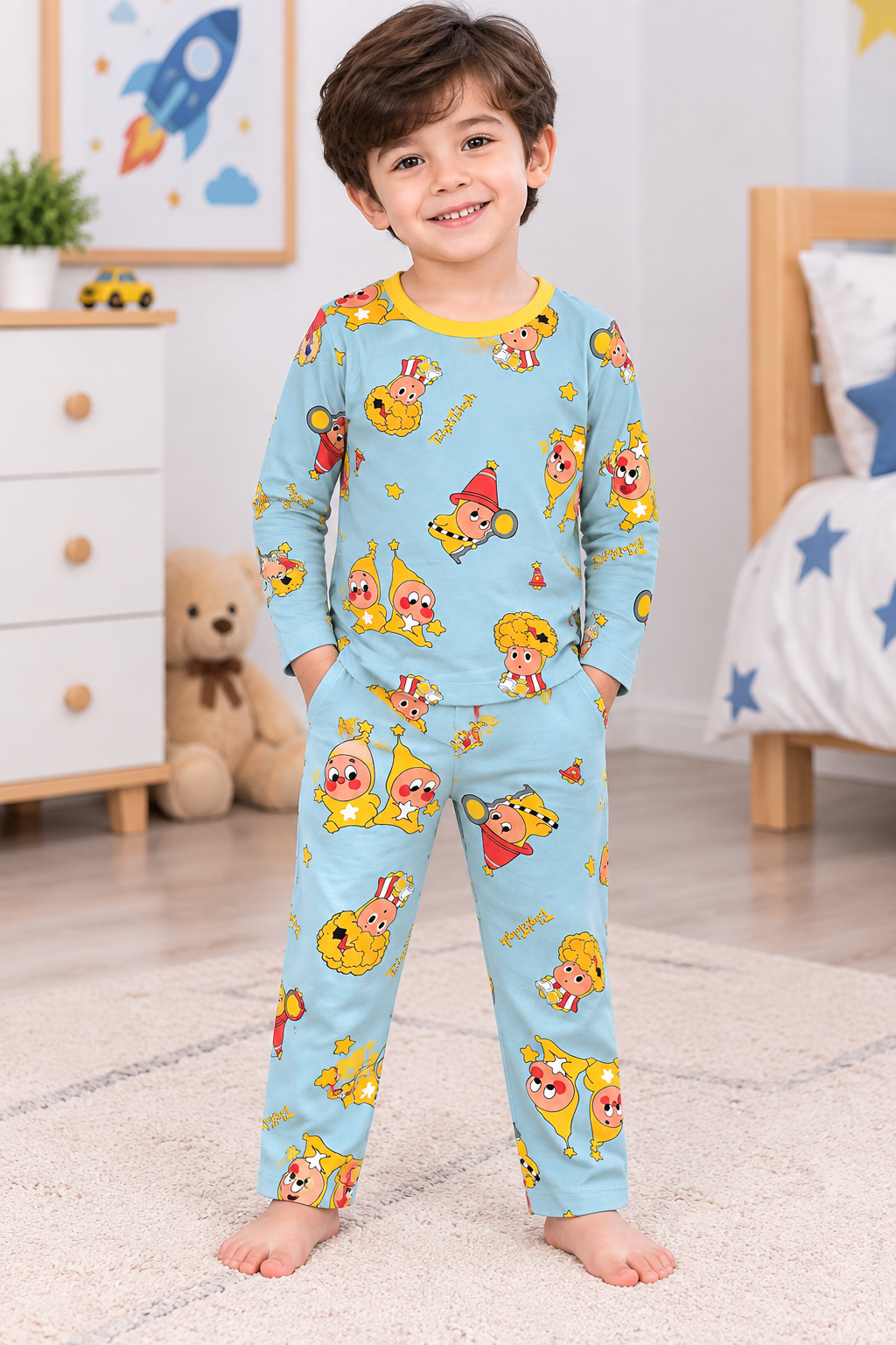 Sky Blue Funky Shirt & Trouser - TB-16