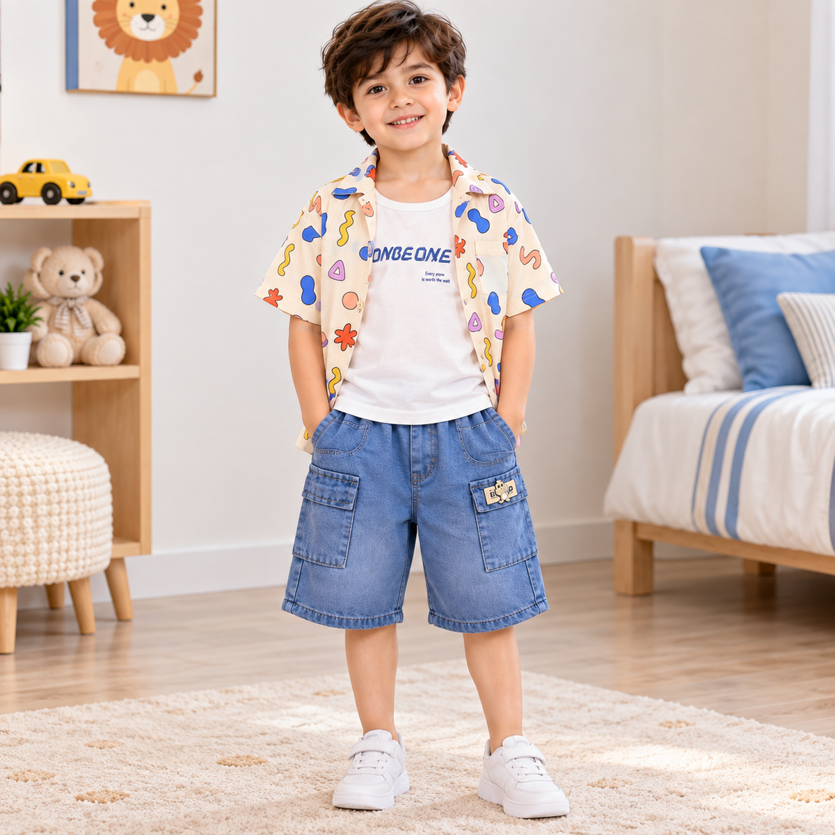 3 Piece Alphabet Denim Set - DB-22