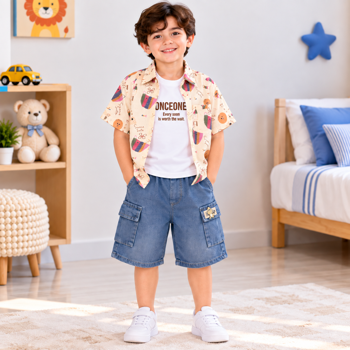 3 Piece Cartoon Denim Set - DB-14
