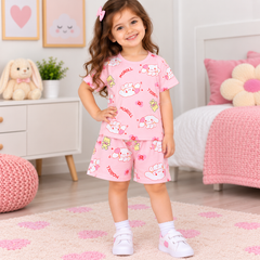 Pink Cat Shirt & Shorts - CG-16