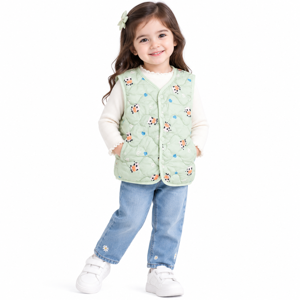 Green Cow Sleeveless Jacket - SP-08