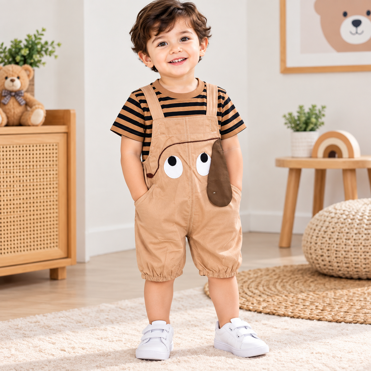 Brown 3D Cartoon Romper - RB-09