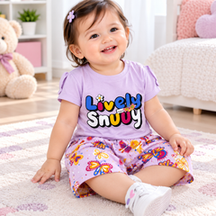 Purple Butterfly Shirt & Short - CG-20