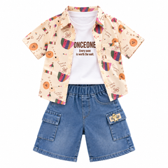 3 Piece Cartoon Denim Set - DB-14