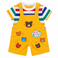 Yellow Striped Romper - RB-13