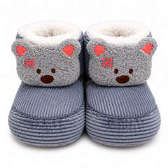 Grey Cat Fur Shoes - SB-51