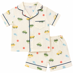 White Cars Nightsuit - NB-05