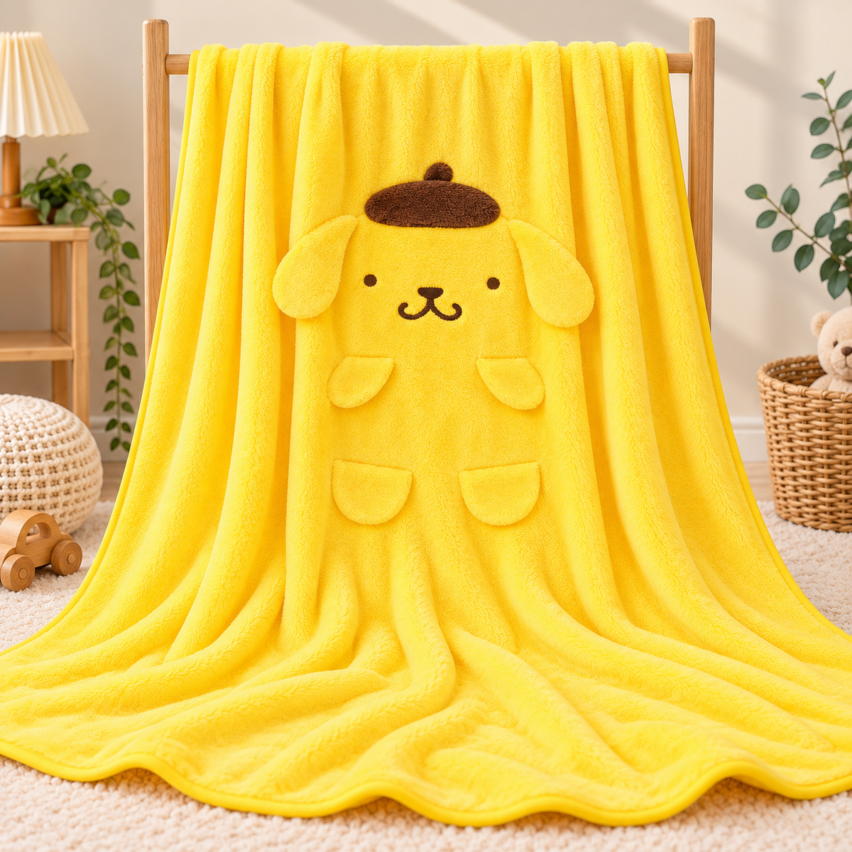 Yellow Pikachu Fluffy Blanket - BL-03